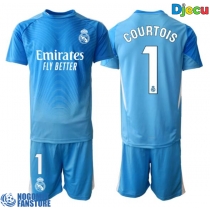 Real Madrid Thibaut Courtois #1 Golmanski Domaci Dres za djecu 2025-26 Kratak Rukav (+ Kratke hlače)